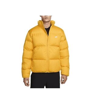 Nike Sportswear Club Puffer Jacket Yellow Coat FB7368-739 Men's Size Medium NEW